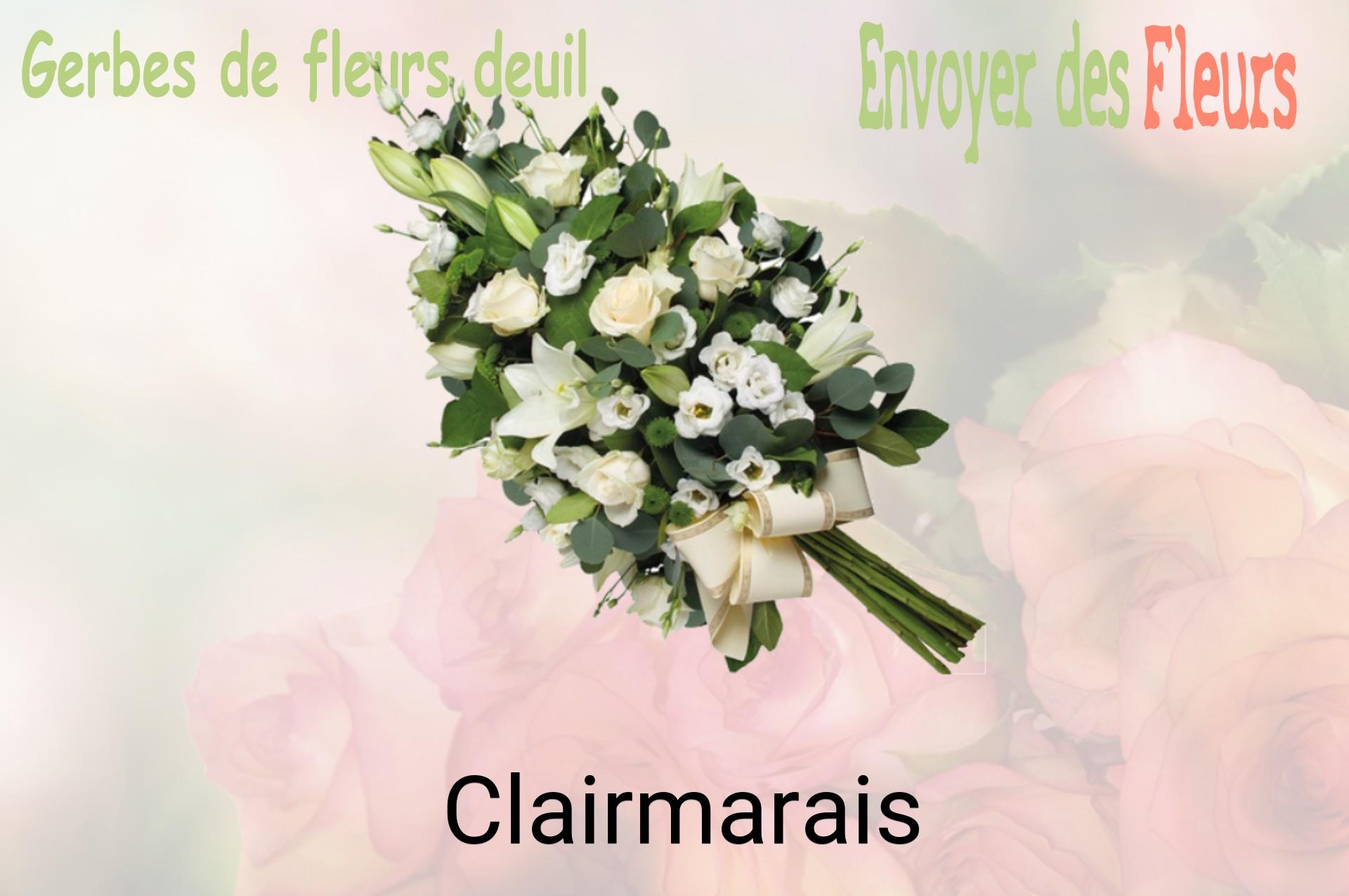 Gerbe de fleurs de deuil livrée à Clairmarais